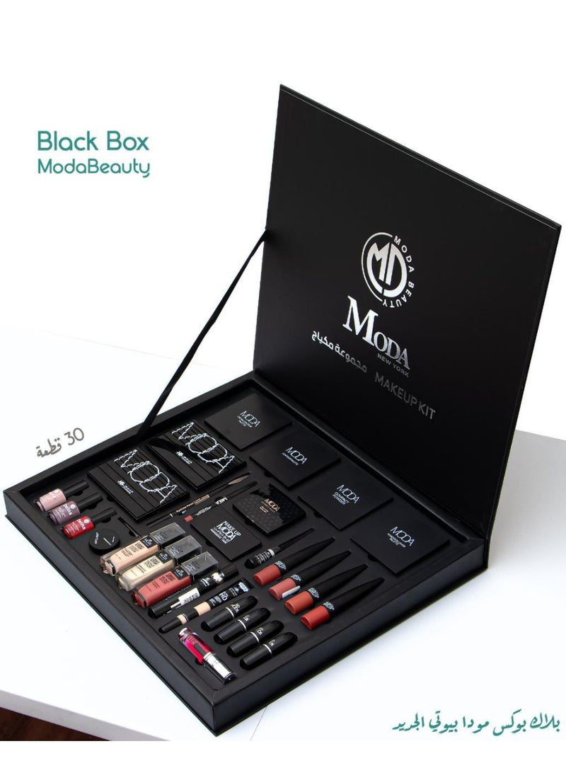 MODAO The new Moda Beauty Black Box: A luxurious 30-piece beauty box. Discover a world of elegance and beauty with the complete makeup box from Moda Beauty, specially designed for lovers of distinction and professionalism. - Image 3